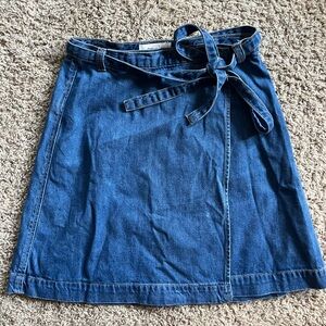GAP Dark Blue Mini Skirt with Tie-Front